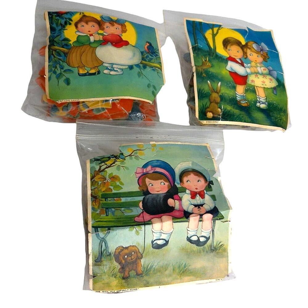 Antique Puzzles Discovered Aint Love Grand Nice But Awfully Dumb Set of 3 READ - Picture 1 of 8